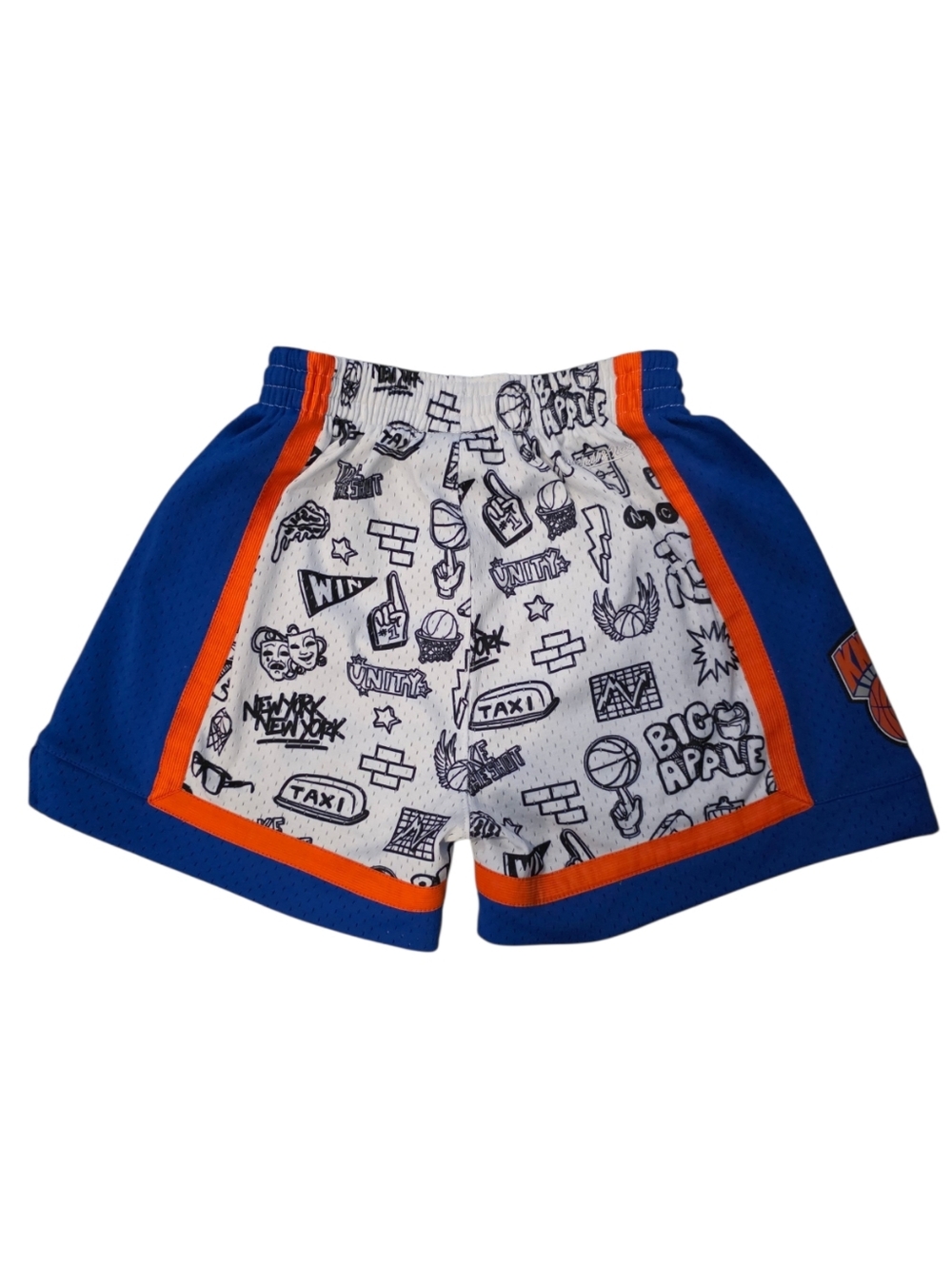 Mitchell & Ness NYC Graphic Basketball Shorts (Fit Like Kid L)